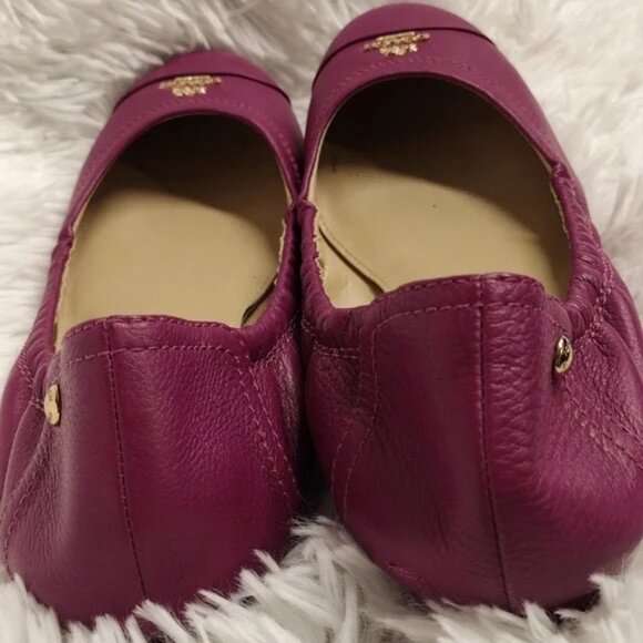 EUC! Coach Fuchsia Pink Leather Camilla Ballet Flats Size 10 - Picture 6 of 10